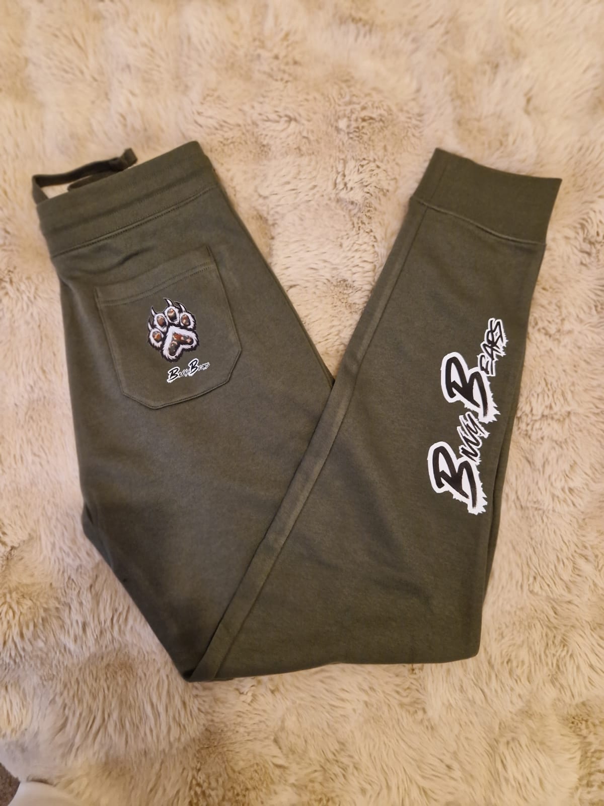 olive carp fishing joggers