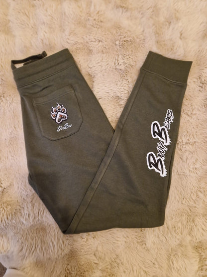 olive carp fishing joggers
